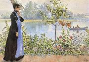 Carl Larsson Late Summer Karin by the Shore china oil painting reproduction